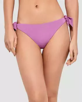 Плавки бикини с завязками из однотонной ткани Gisela, сиреневый
