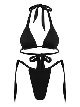 Плавки бикини с завязками по бокам Let's Swim, черный