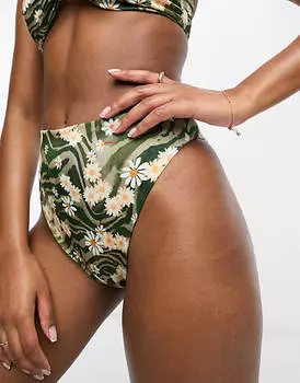 Плавки бикини с завышенной талией и завышенной талией ASOS DESIGN