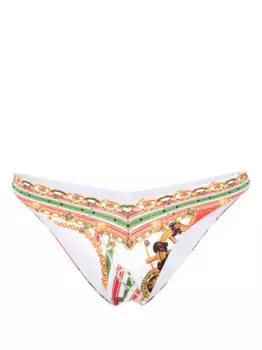 Плавки бикини Saluti с принтом Summertime Camilla, белый