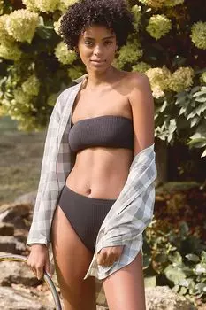 Плавки бикини Seafolly с высокой посадкой, черный