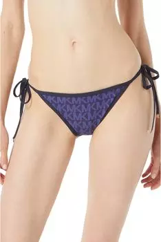 Плавки бикини со стрингами и фирменным логотипом MICHAEL Michael Kors, цвет New Navy