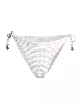 Плавки бикини со стрингами и текстурированными волнами Milly, белый