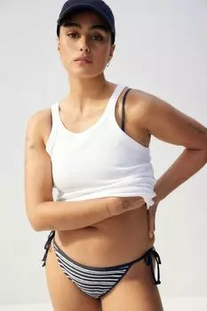 Плавки бикини со стрингами на завязках H&M, синий