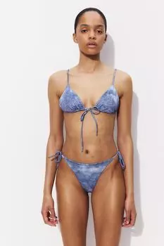 Плавки бикини со стрингами на завязках H&M, синий