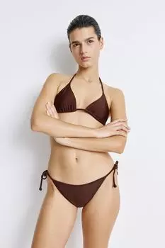 Плавки бикини со стрингами на завязках H&M, коричневый