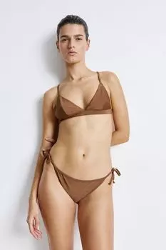 Плавки бикини со стрингами на завязках H&M, коричневый