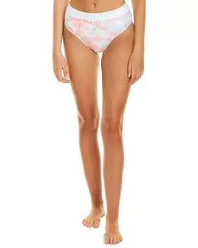 Плавки бикини Splendid Tie Dye с высокой талией, розовый