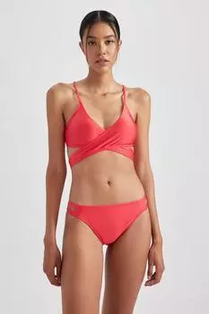Плавки бикини стандартного кроя Fall in Love DeFacto, красный
