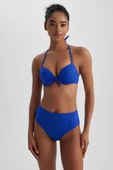 Плавки бикини стандартного кроя Fall In Love DeFacto, синий