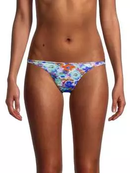 Плавки бикини Stella Mccartney Swim с заниженной талией и графикой, мультиколор