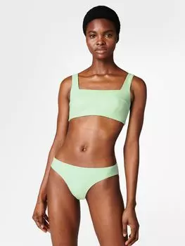 Плавки бикини Sweaty Betty Peninsula Xtra Life, зеленые у бассейна