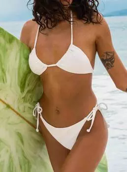 Плавки-бикини Tanlines с завязками по бокам белого цвета Billabong