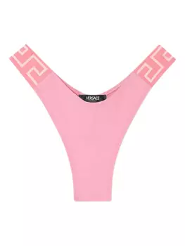 Плавки бикини Versace с принтом Greca, розовый