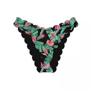 Плавки бикини Victoria's Secret Scallop Brazilian, зеленый/черный