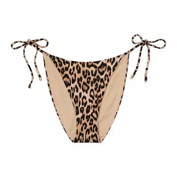 Плавки бикини Victoria's Secret Swim Mix & Match Side-Tie Cheeky Smooth, леопардовый