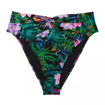 Плавки бикини Victoria's Secret Swim Mix & Match High-Waist Twist Cheeky Smooth, черный тропический