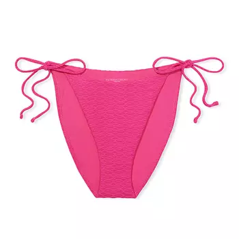 Плавки бикини Victoria's Secret Swim Mix & Match Side-Tie Cheeky Fishnet, розовый