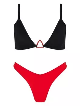 Плавки бикини в бразильском стиле с высокой посадкой Let's Swim, красный
