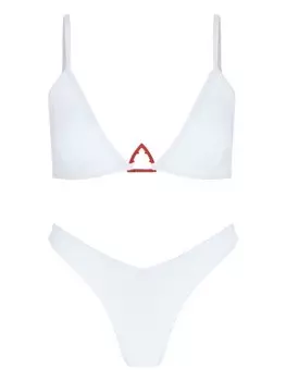 Плавки бикини в бразильском стиле с высокой посадкой Let's Swim, белый