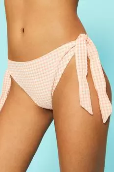 Плавки бикини в мелкую клетку с завязками по бокам Debenhams, розовый