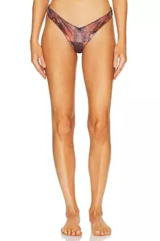 Плавки бикини в стиле пэчворк из бархата Weworewhat, мультиколор