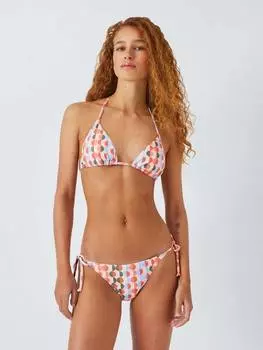 Плавки бикини в стиле ретро circle John Lewis , цвет Khaki/Multi