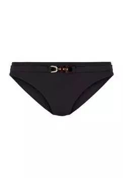 Плавки бикини Yves с декоративным поясом и эластичным поясом Lascana, черный