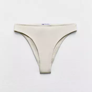 Плавки-бикини Zara Ribbed, бежевый