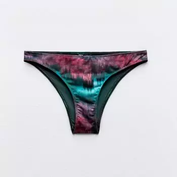 Плавки-бикини Zara Tie-dye, бирюзовый/фиолетовый