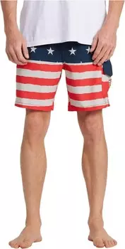 Плавки Billabong Fifty 50 BBO Layback, цвет Red/White