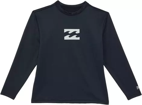 Плавки Billabong Kids All Day Wave Loose Fit Long Sleeve Rashguard, цвет Black Heather