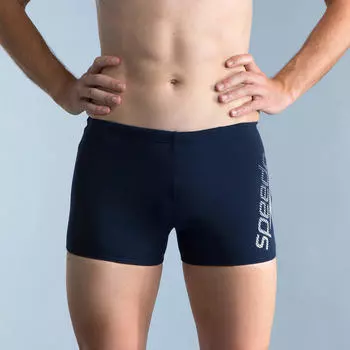 Плавки Boxer Speedo мужские синие/белые, темно-синий / белый