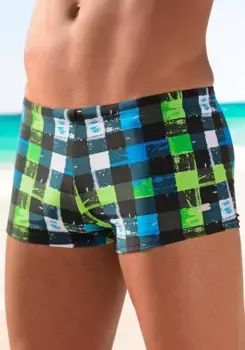 Плавки-боксеры Buffalo в модном клетчатом стиле, зеленый