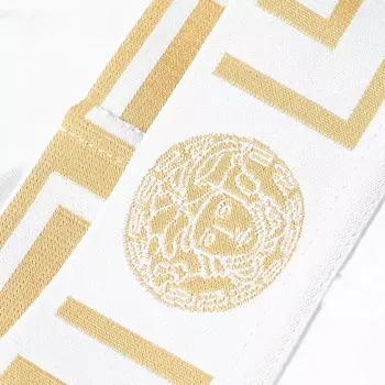 Плавки-боксеры с греческим логотипом на поясе Versace