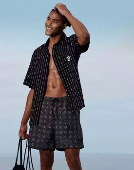 Плавки Carhartt WIP slater print черного цвета