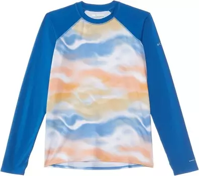 Плавки Columbia Kids Sandy Shores Printed Long Sleeve Sunguard, цвет Light Camel Undercurrent/Bright Indigo