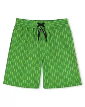 Плавки для мальчиков с монограммой и завязкой Karl Lagerfeld Kids, зеленый