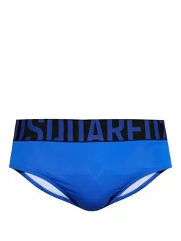Плавки DSQUARED2 с логотипом на поясе, синий