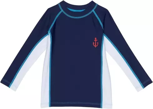 Плавки Hatley Kids Nautical Colour-Block Long Sleeve Rashguard, синий