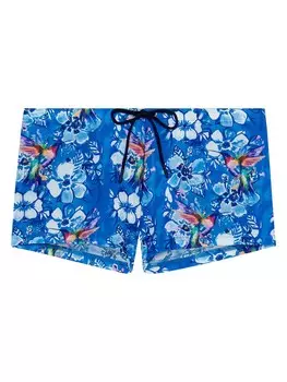 Плавки HOM Swim Shorts Colibris, цвет Blue/Mixed colors