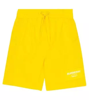 Плавки horseferry с сетчатыми вставками Burberry Kids, желтый