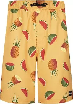 Плавки Hurley Fruit Print Pull-On Swim Trunks, цвет Tangerine