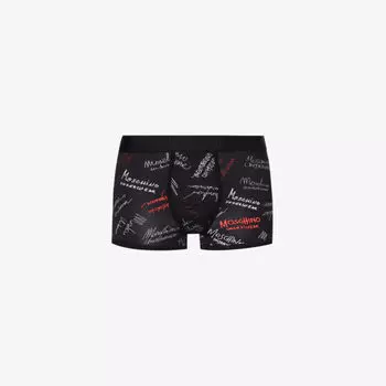 Плавки из эластичного хлопка Graffiti со средней посадкой Moschino, черный