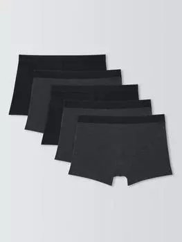 Плавки из богатого хлопчатобумажного джерси John Lewis, цвет Grey Multi Grey