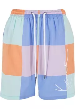 Плавки Karl Kani Swim Trunks, цвет blue/lilac/orange