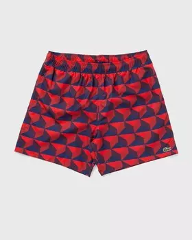 Плавки Lacoste Patterned Swim Trunks, цвет penumbra/alizarin-red