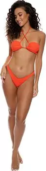 Плавки Luli Fama Diamond Girl High Leg Brazilian Bottoms, цвет Haute Red