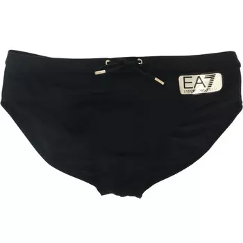 Плавки мужские EA7 однотонные, черный