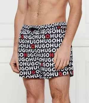 Плавки мужские Hugo Bodywear с принтом, черный